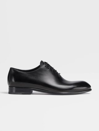 Чёрные оксфорды ZEGNA из кожи: фото - Invogue