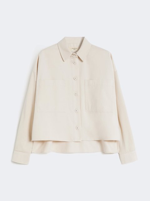 Бежева сорочка WEEKEND MAX MARA з бавовняного деніму: фото - Invogue