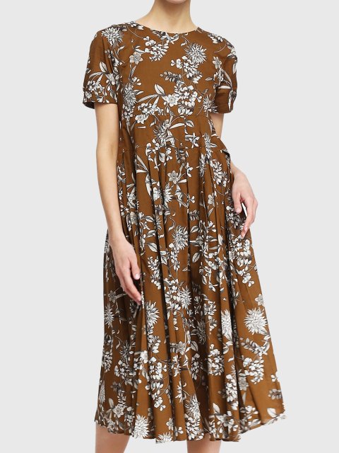 Коричневое платье MAX MARA: фото 1 - Invogue