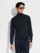 Темно-синій светр ZEGNA з кашеміру та шовку: фото 1 - Invogue