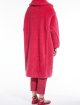 Малинове пальто Teddy oversize Max Mara з бленду альпаки та шовку: фото 2 - Invogue