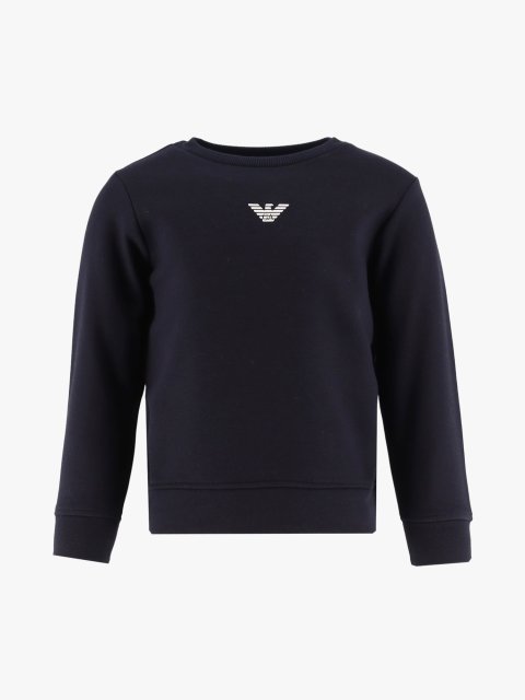Темно-синя кофта EMPORIO ARMANI KIDS з модалу та бавовни: фото - Invogue