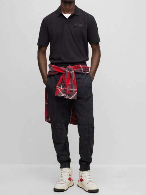 Черное поло BOSS: фото 4 - Invogue