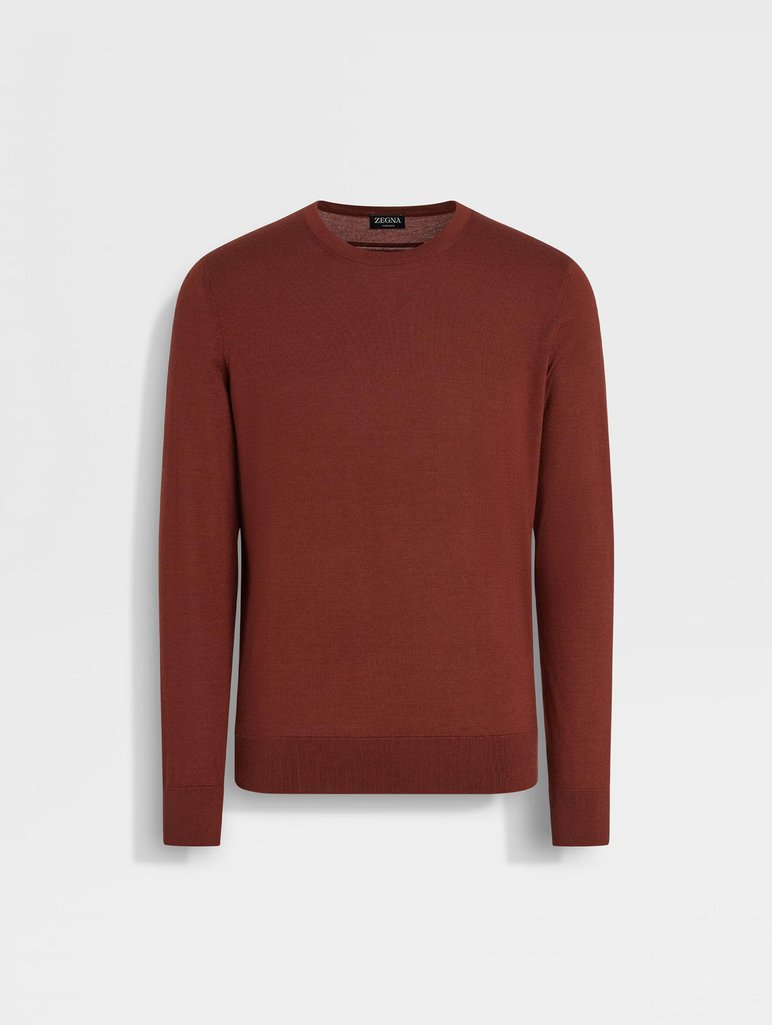 Темно-червоний светр ZEGNA з кашеміру та шовку: фото - Invogue