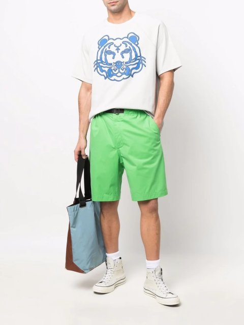 Бирюзовые шорты KENZO: фото 3 - Invogue