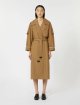 Коричневий плащ MAX MARA з водовідштовхувального твілу: фото 2 - Invogue