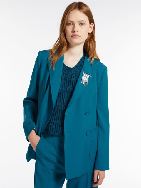 Синій жакет WEEKEND MAX MARA з вовни: фото 3 - Invogue