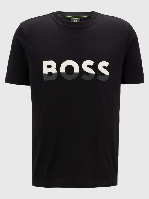 Чёрная футболка BOSS: фото - Invogue