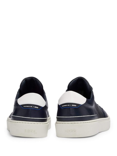 Тёмно-синие кеды BOSS: фото 2 - Invogue