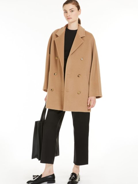 Темно-бежеве пальто MAX MARA з вовни та кашеміру: фото 4 - Invogue