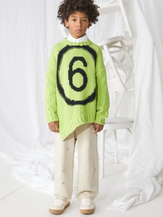 Зелений светр MM6 MAISON MARGIELA KIDS : фото 1 - Invogue