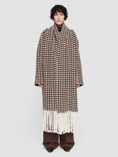 Бежеве пальто Joseph з шарфом: фото 2 - Invogue