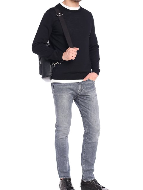 Чёрный свитер BOSS: фото 1 - Invogue