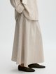 Бежева спідниця By Malene Birger з бавовни в смужку: фото 2 - Invogue