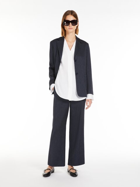 Синій жакет Max Mara з ефектом джинсу: фото 1 - Invogue