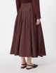 Бордова плісирована спідниця Max Mara з тафти: фото 3 - Invogue