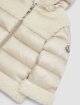 Бежевий пуховик MONCLER з капюшоном: фото 2 - Invogue