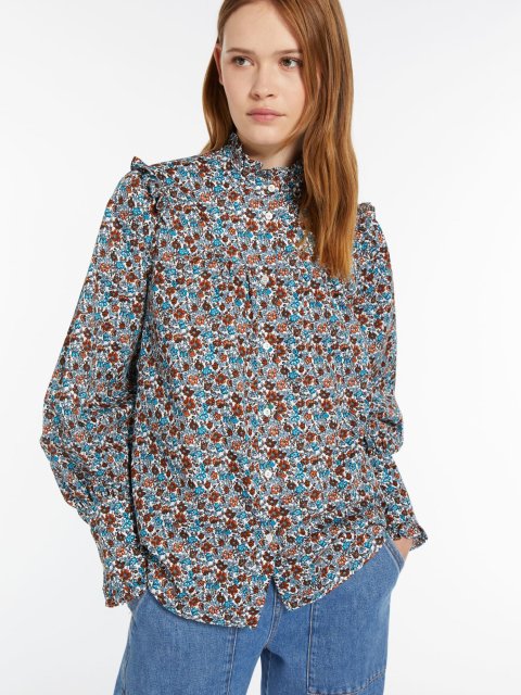 Сорочка WEEKEND MAX MARA з квітковим принтом: фото 3 - Invogue