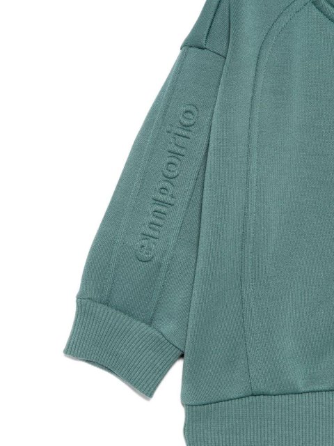 Ізумрудна кофта, штани EMPORIO ARMANI KIDS з бавовни: фото 3 - Invogue