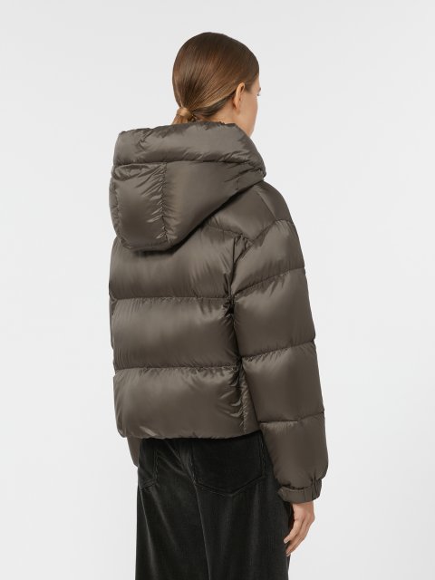Сірий пуховик MAX MARA стьобаний: фото 3 - Invogue