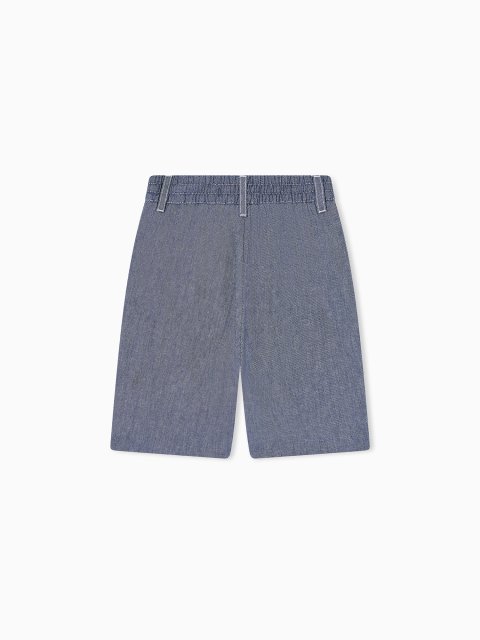 Сірі шорти Emporio Armani з суміші льону та бавовни: фото 2 - Invogue