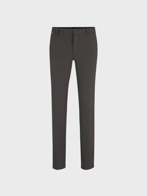 Сірі брюки BOSS крою slim: фото - Invogue