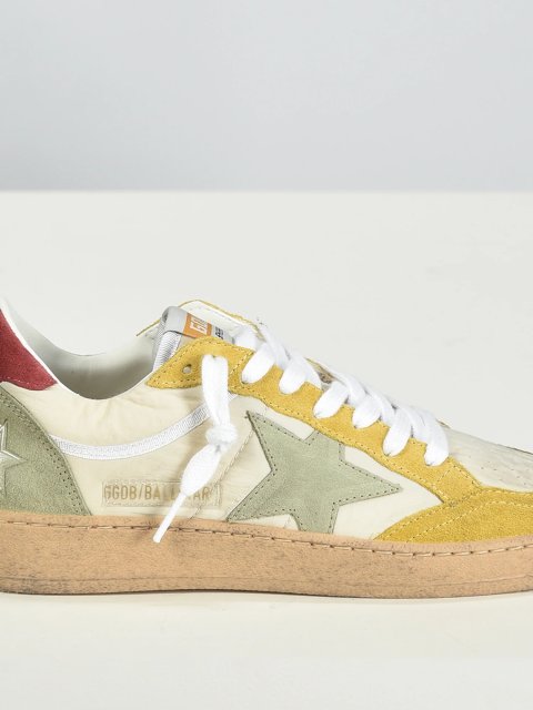 Різнокольорові снікерси Golden Goose Ballstar із замші та текстилю: фото 4 - Invogue