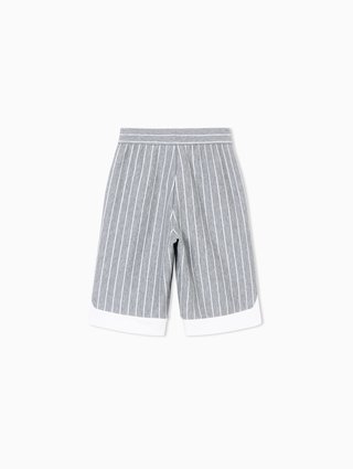 Бермуды из хлопкового джерси в полоску Emporio Armani Kids: фото 1 - Invogue