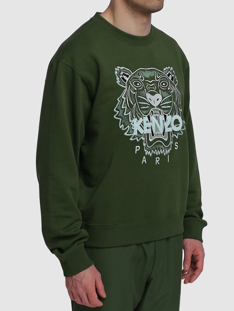 Зелёный свитшот KENZO: фото 2 - Invogue