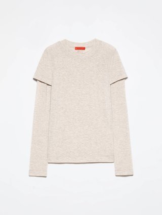 Белая футболка Max&Co из лиоцелла и шерсти: фото - Invogue
