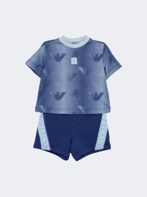 Комплект для хлопчика з бавовни з принтом Eagle Emporio Armani Kids: фото - Invogue