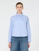 Голубая рубашка Weekend Max Mara из хлопка: фото 2 - Invogue