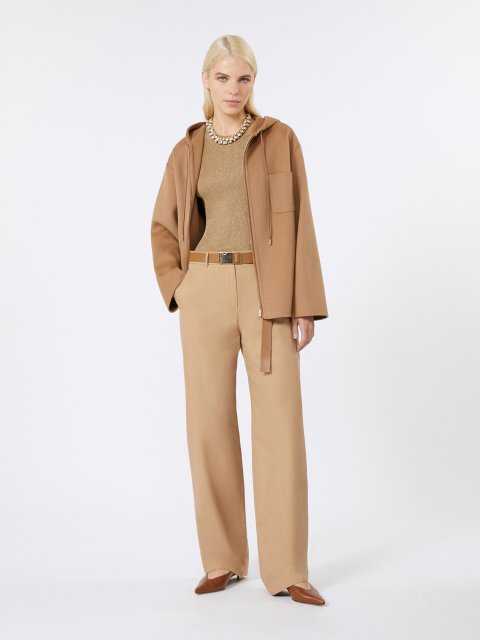 Темно-бежеве пальто MAX MARA з вовни, кашеміру та шовку: фото 1 - Invogue