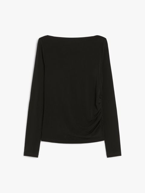 Чорна блуза Max Mara з еластичної віскози: фото - Invogue