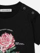 Чорна футболка Dolce&Gabbana з квітковим принтом: фото 2 - Invogue