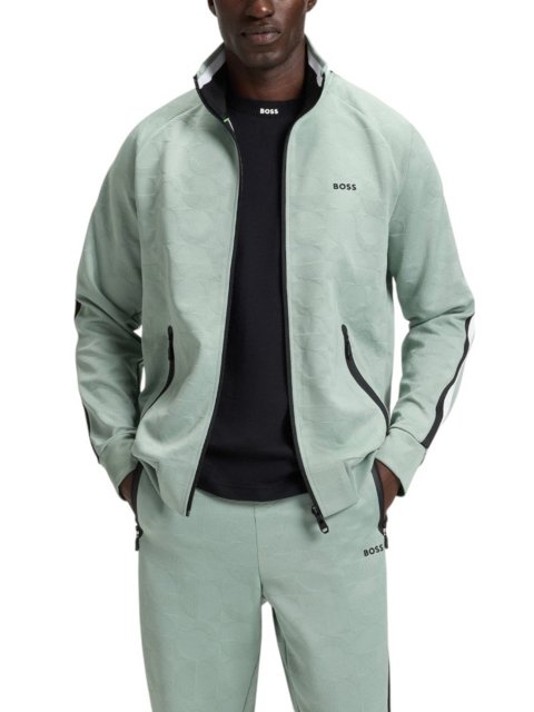 Зеленая кофта BOSS спортивная: фото 1 - Invogue