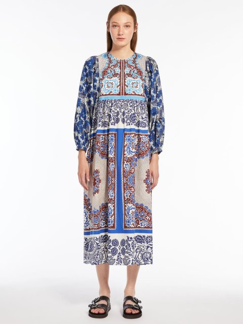 Длинное платье WEEKEND MAX MARA с принтом: фото 1 - Invogue