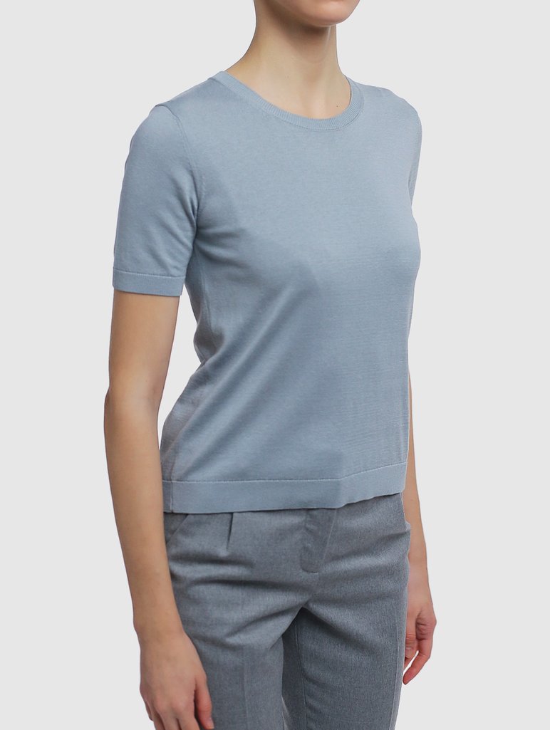 Синий свитер WEEKEND MAX MARA: фото 2 - Invogue