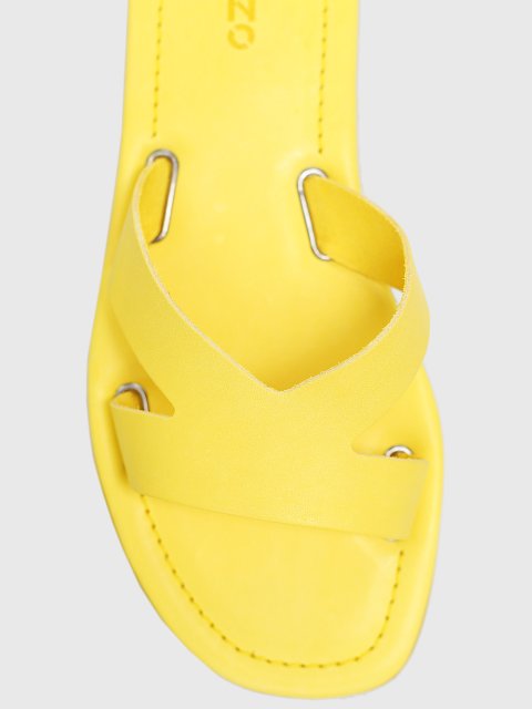 Жёлтые шлепанцы KENZO: фото 4 - Invogue