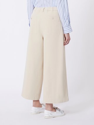 Бежевые брюки WEEKEND MAX MARA хлопковые: фото 3 - Invogue