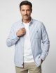 Синя сорочка в смужку BOSS з льону: фото - Invogue