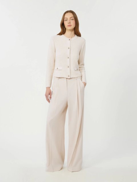 Молочні брюки WEEKEND MAX MARA з суміші вовни: фото 1 - Invogue