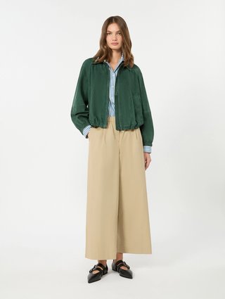 Бежеві брюки Weekend Max Mara з бавовни: фото 1 - Invogue