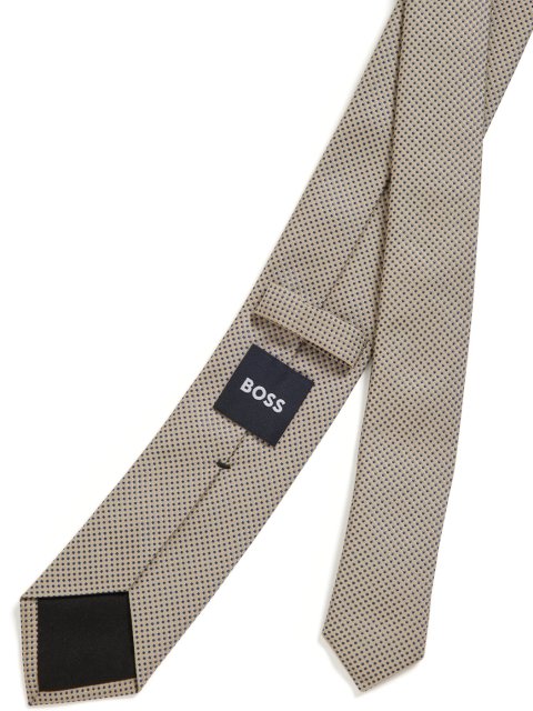 Бежевый галстук BOSS: фото 1 - Invogue