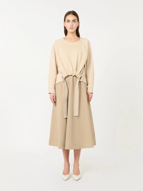 Світло-коричневі сукня та спідниця Weekend Max Mara з суміші бавовни: фото 3 - Invogue