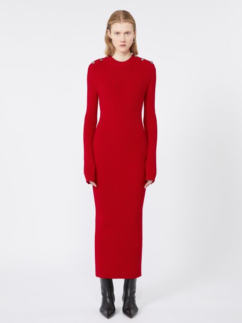 Червона сукня SPORTMAX з вовни: фото 2 - Invogue