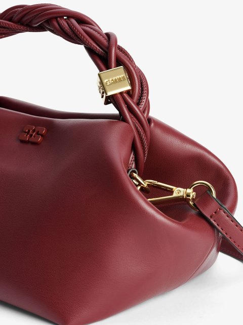 Бордовая сумка Ganni Bou маленькая: фото 2 - Invogue