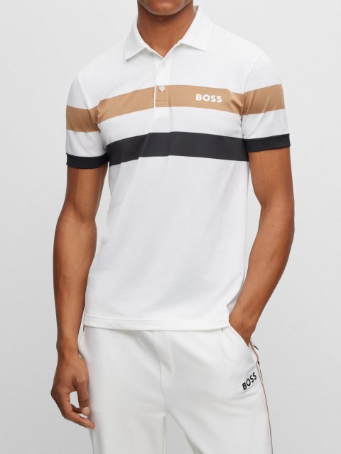 Біле поло BOSS: фото 1 - Invogue