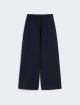 Темно-синие брюки WEEKEND MAX MARA из шерстяной пряжи: фото - Invogue