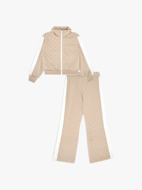 Бежевый костюм EMPORIO ARMANI KIDS из смеси хлопка: фото - Invogue